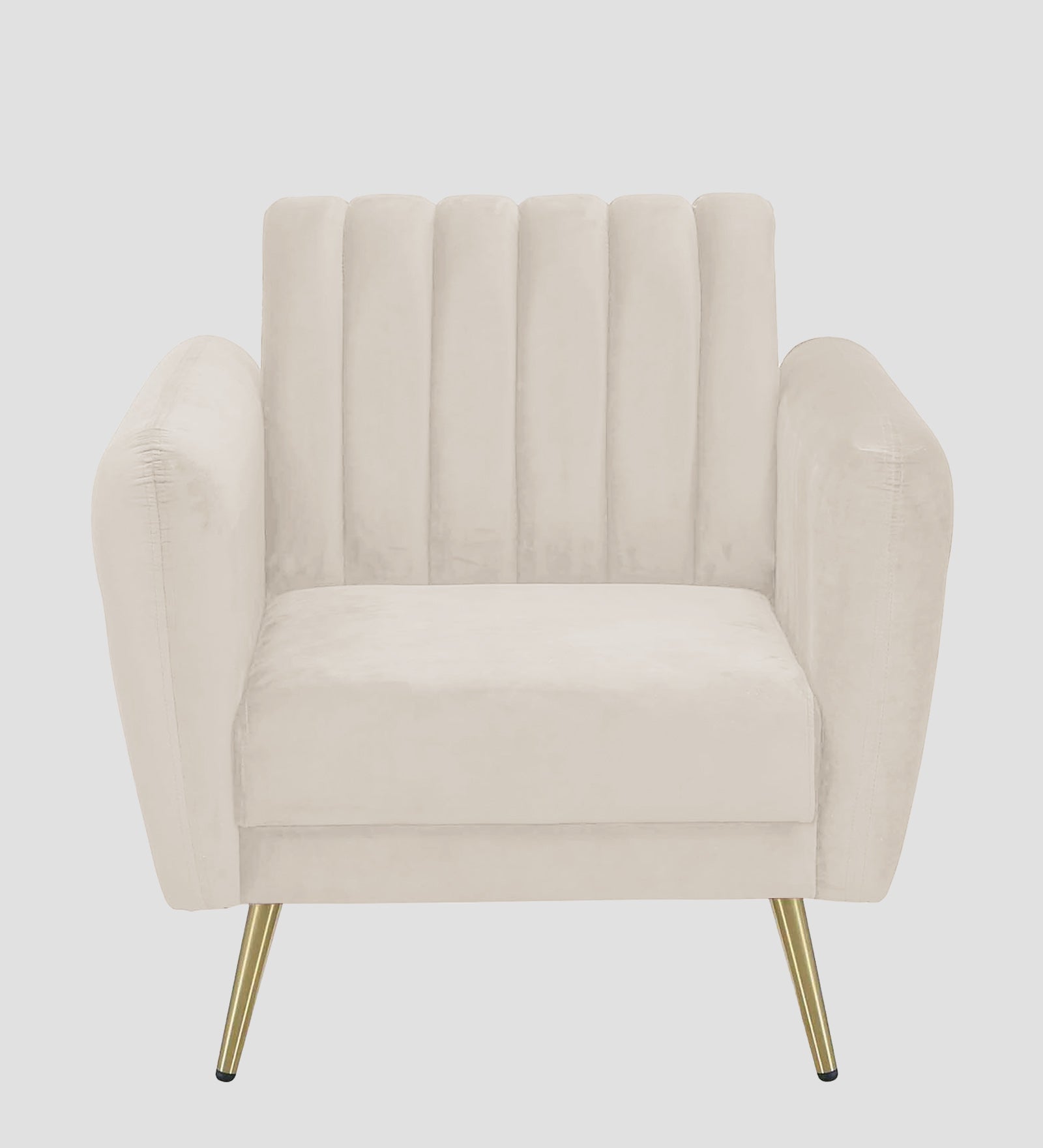 Fidel Velvet 1 Seater Sofa In Camel Beige Colour - Febonic Living