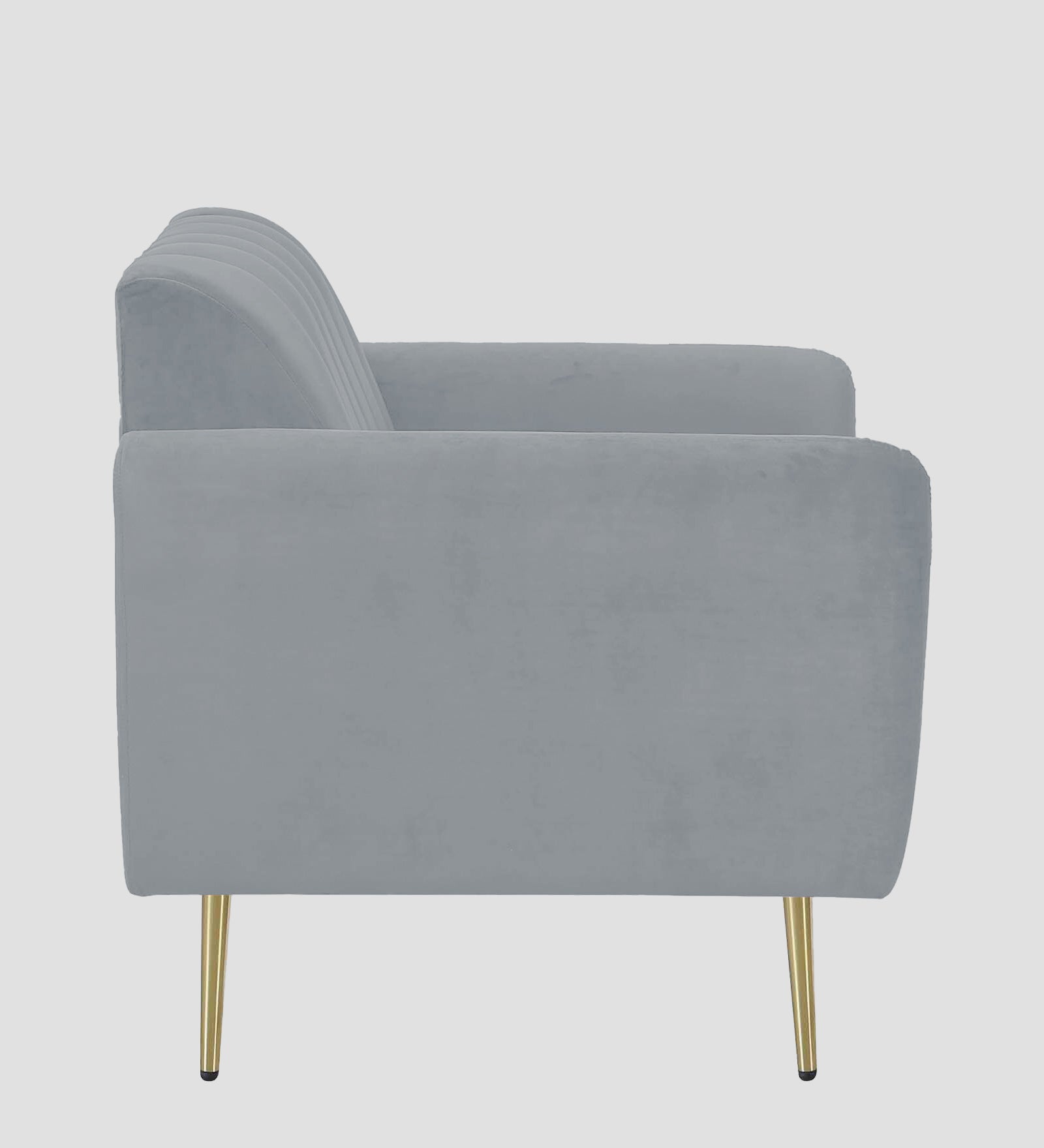 Fidel Velvet 1 Seater Sofa In Concrete Grey Colour - Febonic Living