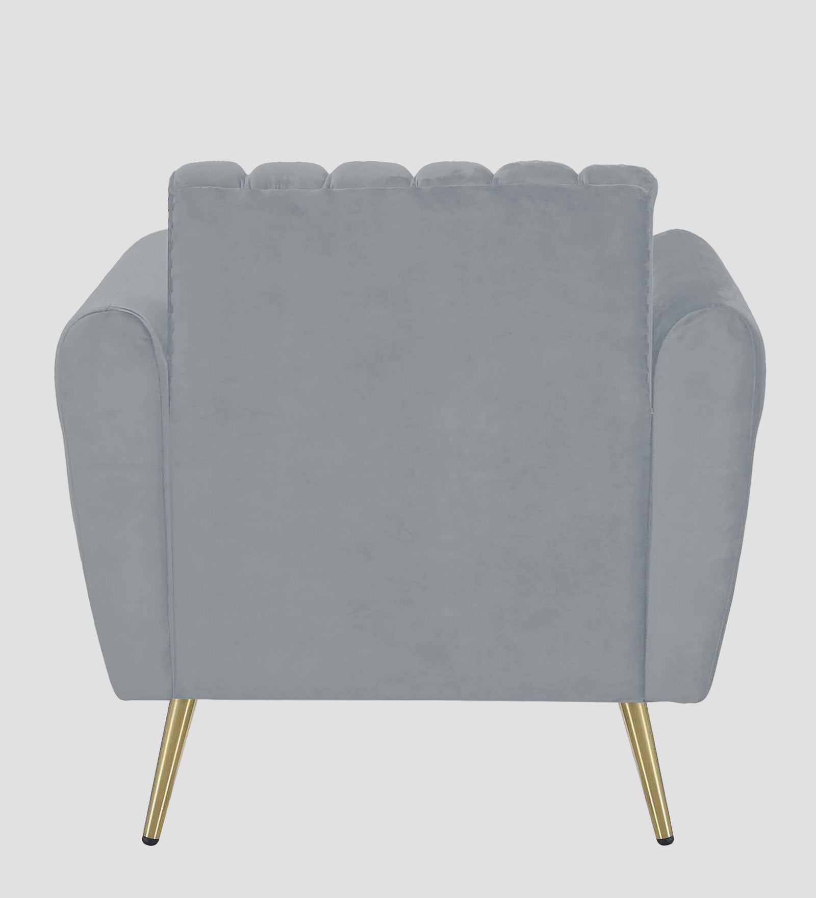 Fidel Velvet 1 Seater Sofa In Concrete Grey Colour - Febonic Living