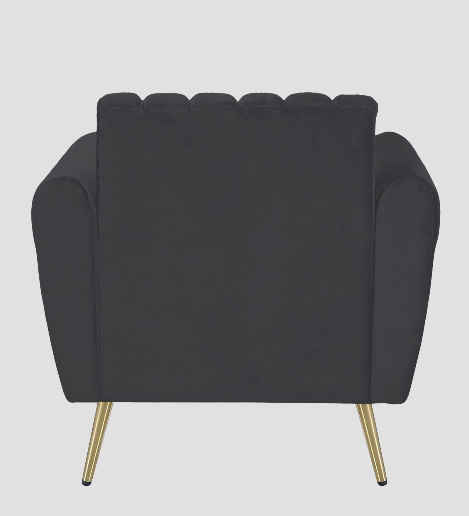 Fidel Velvet 1 Seater Sofa In Davy Grey Colour - Febonic Living