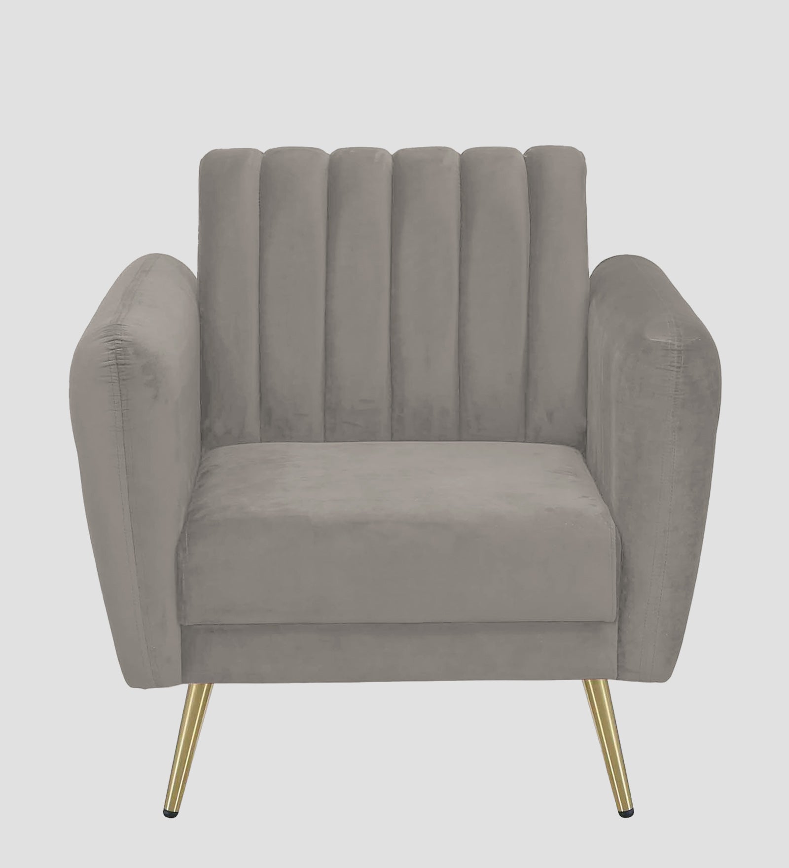 Fidel Velvet 1 Seater Sofa In Echo Grey Colour - Febonic Living