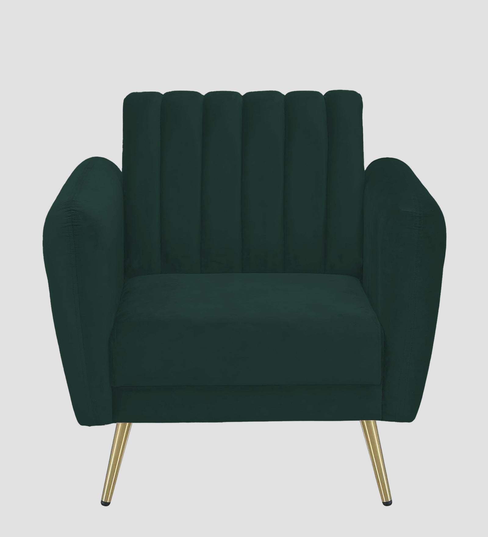 Fidel Velvet 1 Seater Sofa In Forest Green Colour - Febonic Living