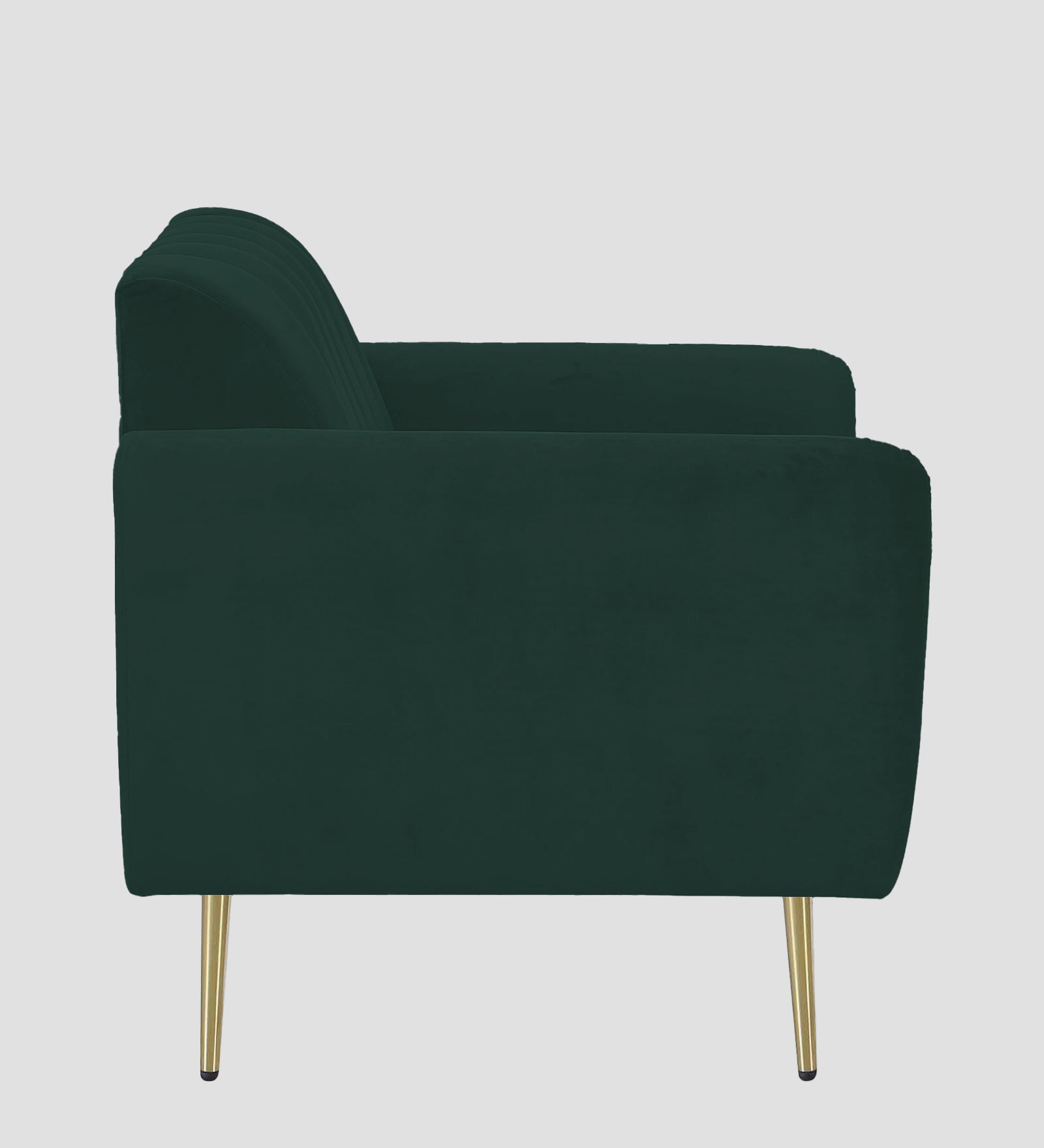 Fidel Velvet 1 Seater Sofa In Forest Green Colour - Febonic Living