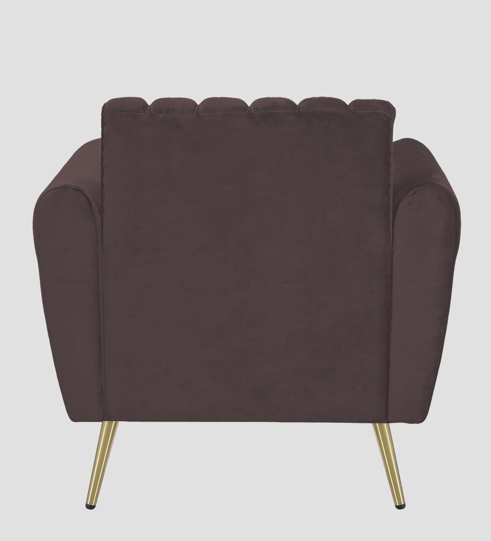 Fidel Velvet 1 Seater Sofa In Mocha Brown Colour - Febonic Living