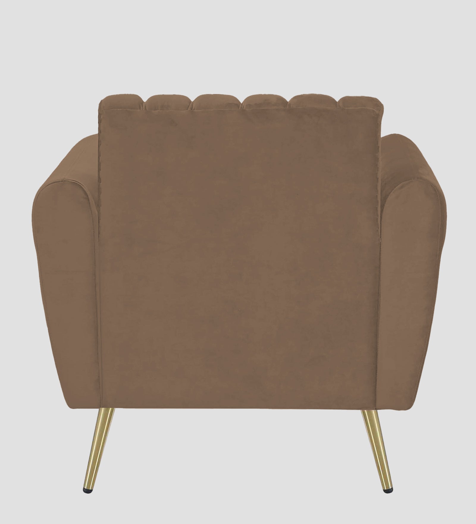 Fidel Velvet 1 Seater Sofa In Mocha Mouse Colour - Febonic Living