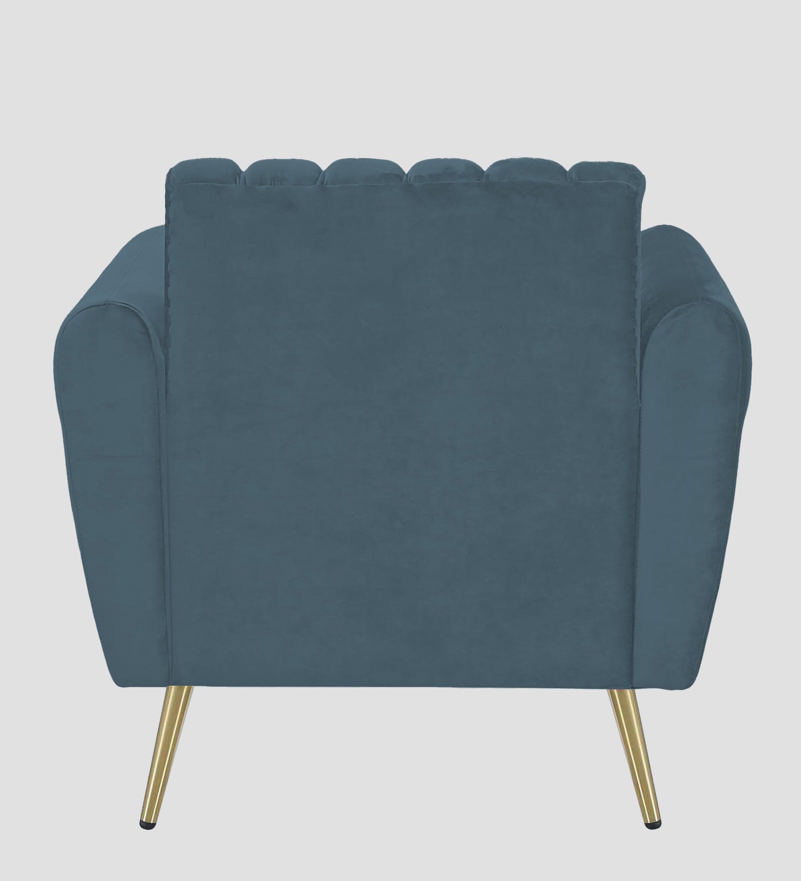 Fidel Velvet 1 Seater Sofa In Oxford Blue Colour - Febonic Living