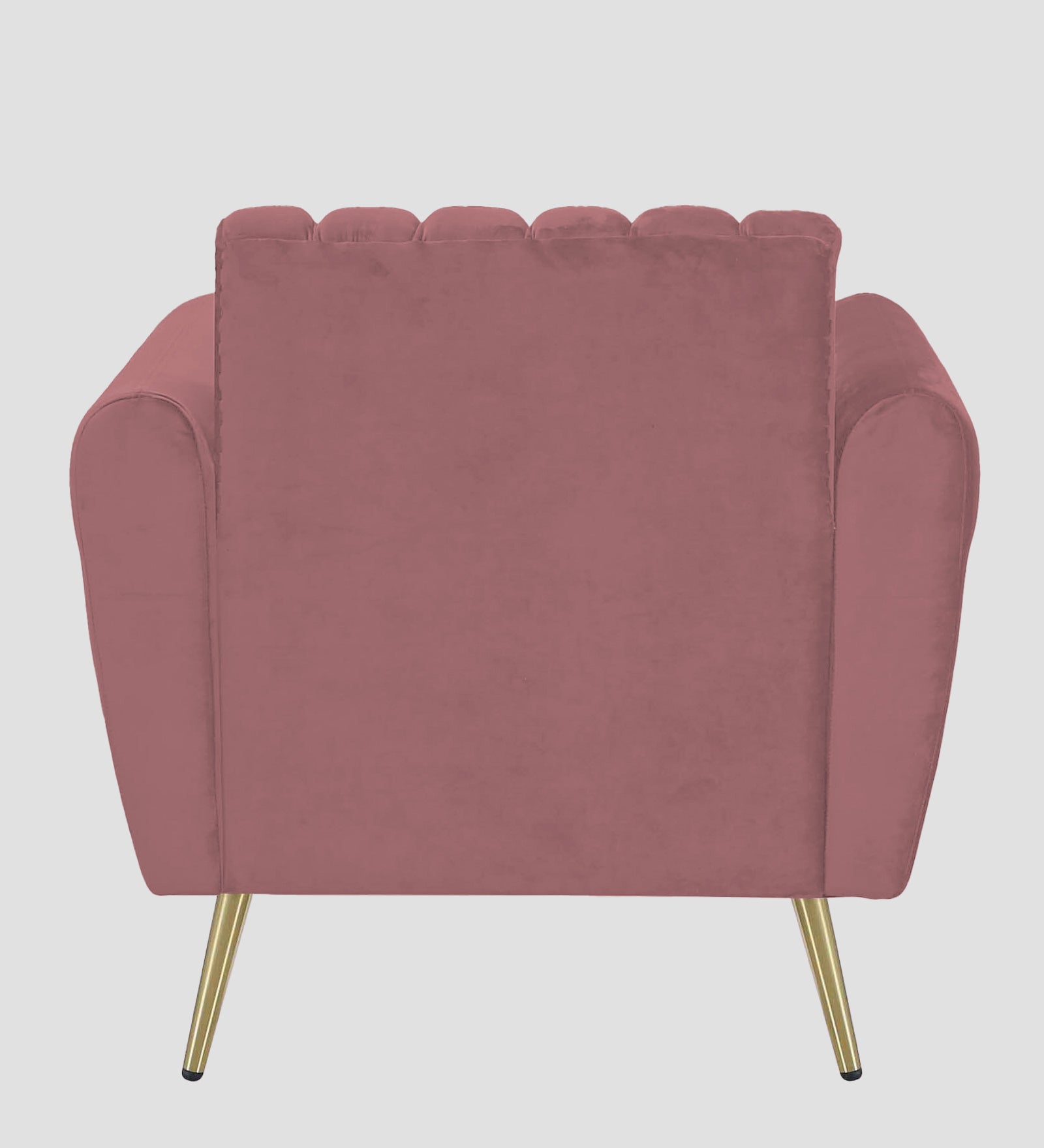 Fidel Velvet 1 Seater Sofa In Rose Pink Colour - Febonic Living