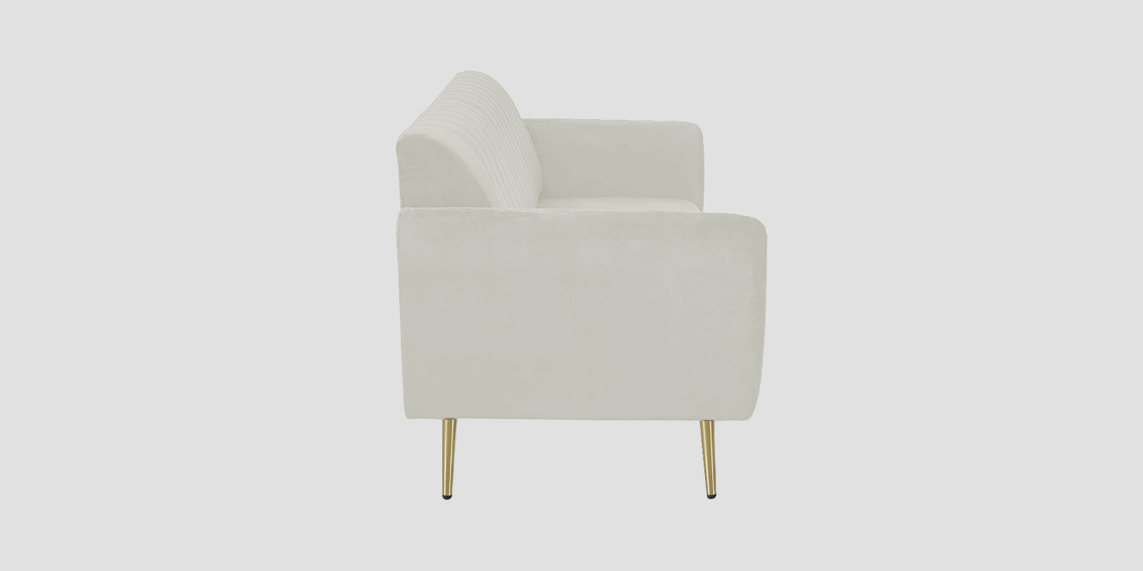 Fidel Velvet 2 Seater Sofa In Bone Grey Colour - Febonic Living