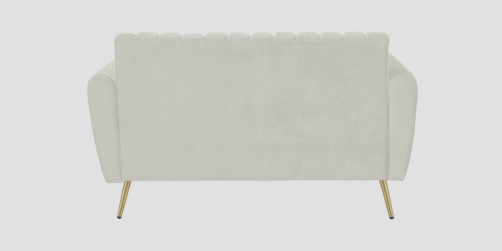 Fidel Velvet 2 Seater Sofa In Bone Grey Colour - Febonic Living