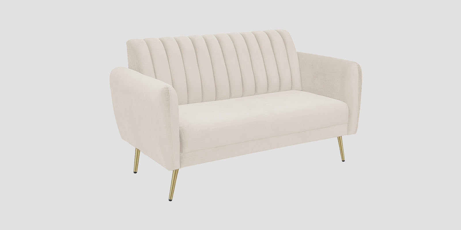 Fidel Velvet 2 Seater Sofa In Camel Beige Colour - Febonic Living