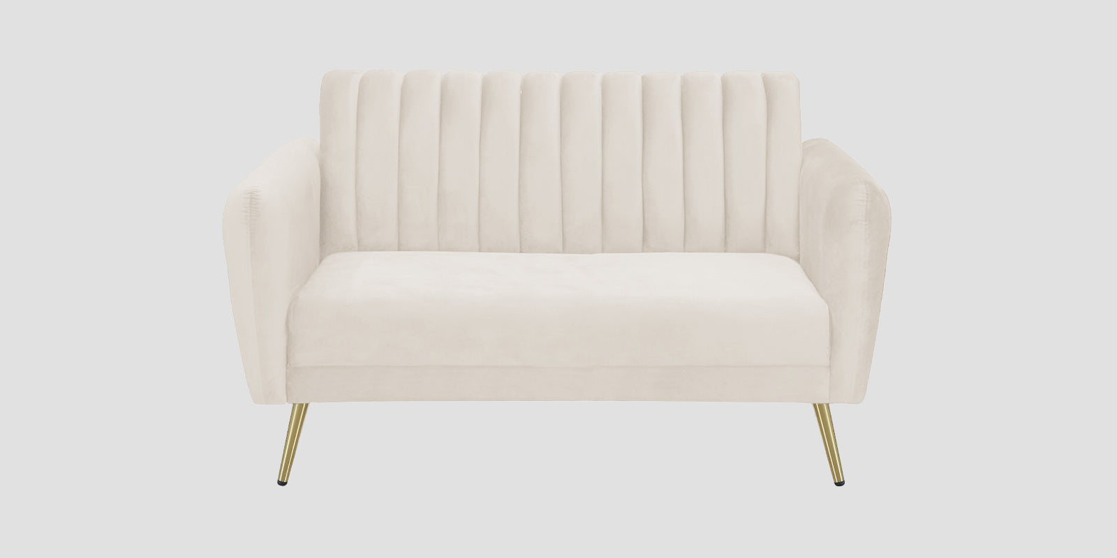 Fidel Velvet 2 Seater Sofa In Camel Beige Colour - Febonic Living