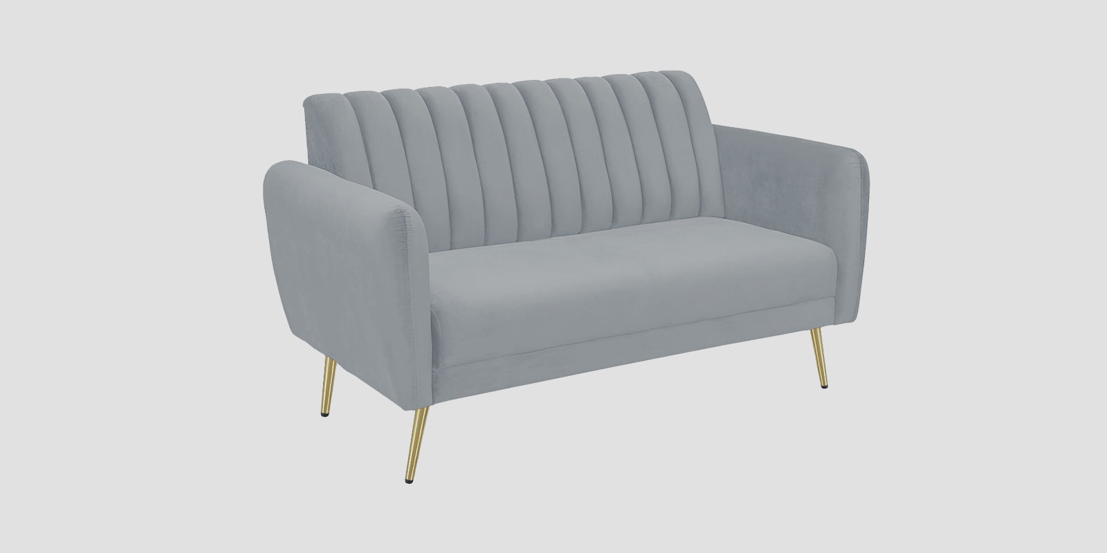 Fidel Velvet 2 Seater Sofa In Concrete Grey Colour - Febonic Living