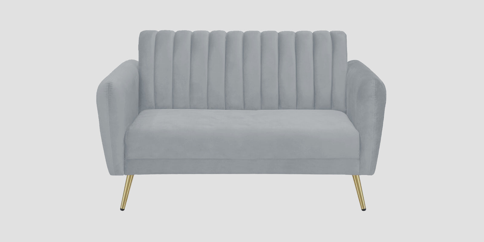 Fidel Velvet 2 Seater Sofa In Concrete Grey Colour - Febonic Living