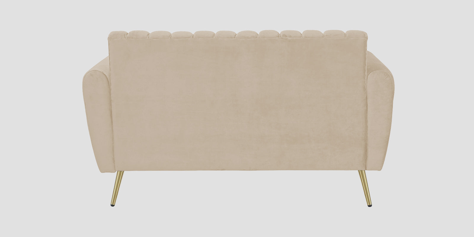 Fidel Velvet 2 Seater Sofa In Cream Beige Colour - Febonic Living