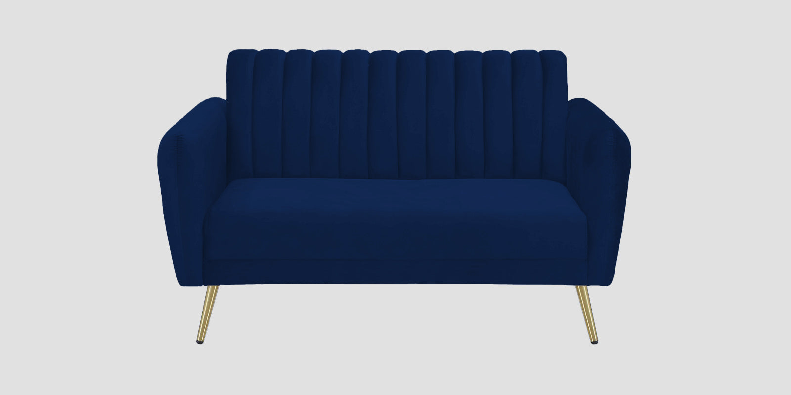 Fidel Velvet 2 Seater Sofa In Dark Blue Colour - Febonic Living