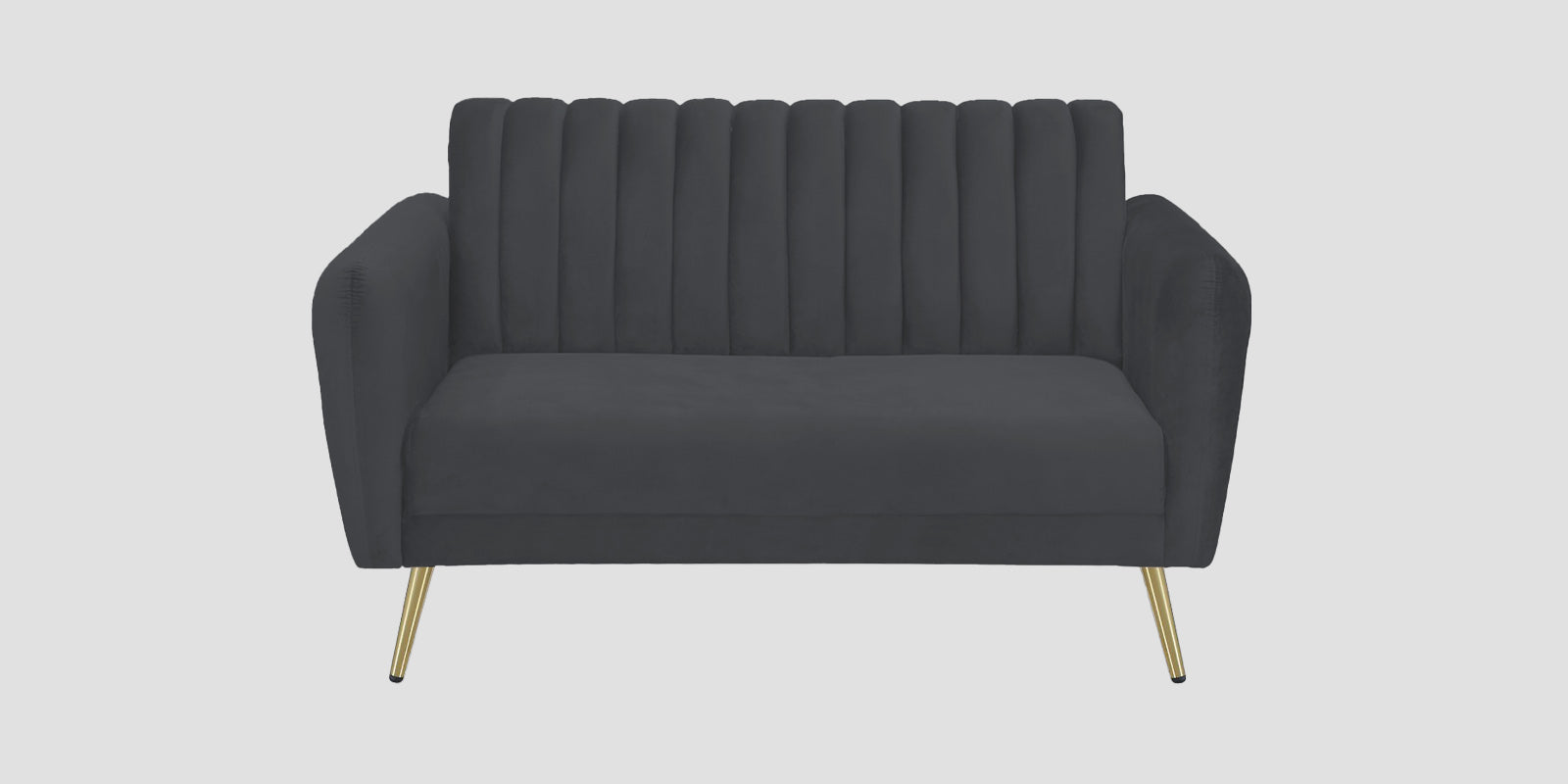 Fidel Velvet 2 Seater Sofa In Davy Grey Colour - Febonic Living