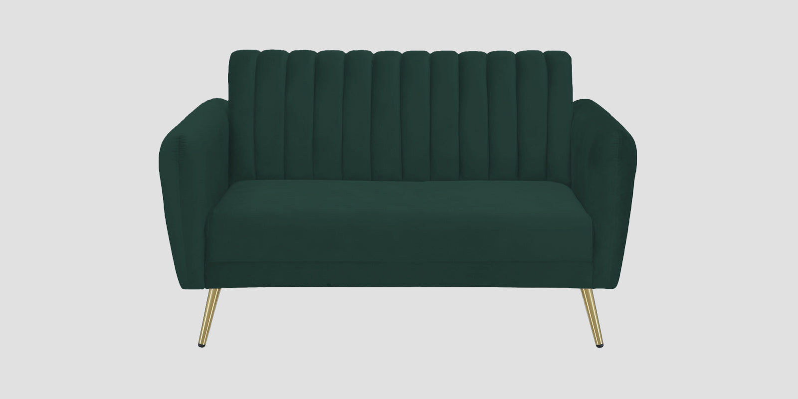 Fidel Velvet 2 Seater Sofa In Forest Green Colour - Febonic Living