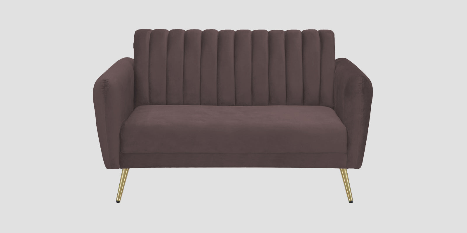 Fidel Velvet 2 Seater Sofa In Mocha Brown Colour - Febonic Living