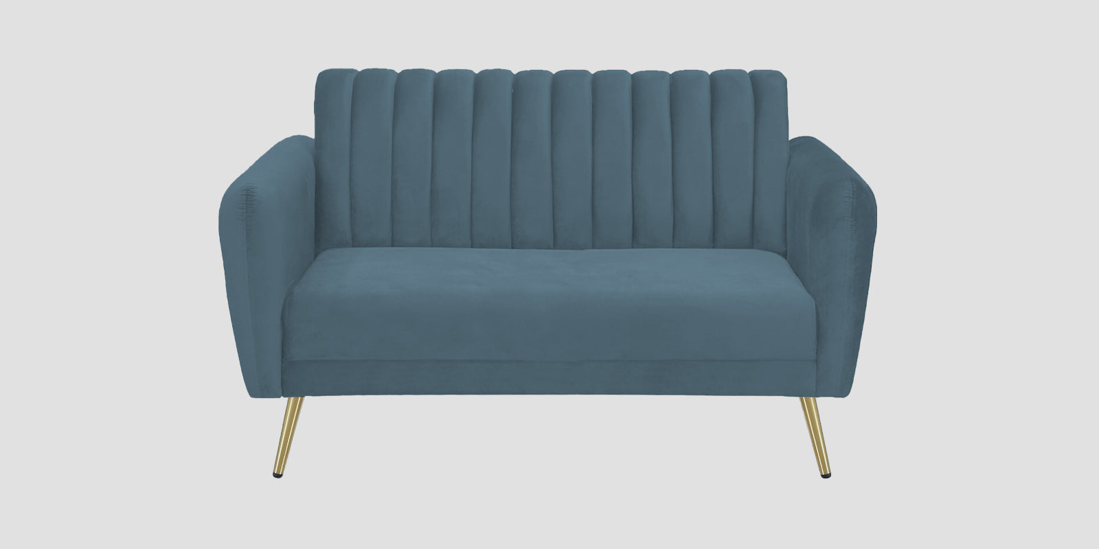 Fidel Velvet 2 Seater Sofa In Oxford Blue Colour - Febonic Living