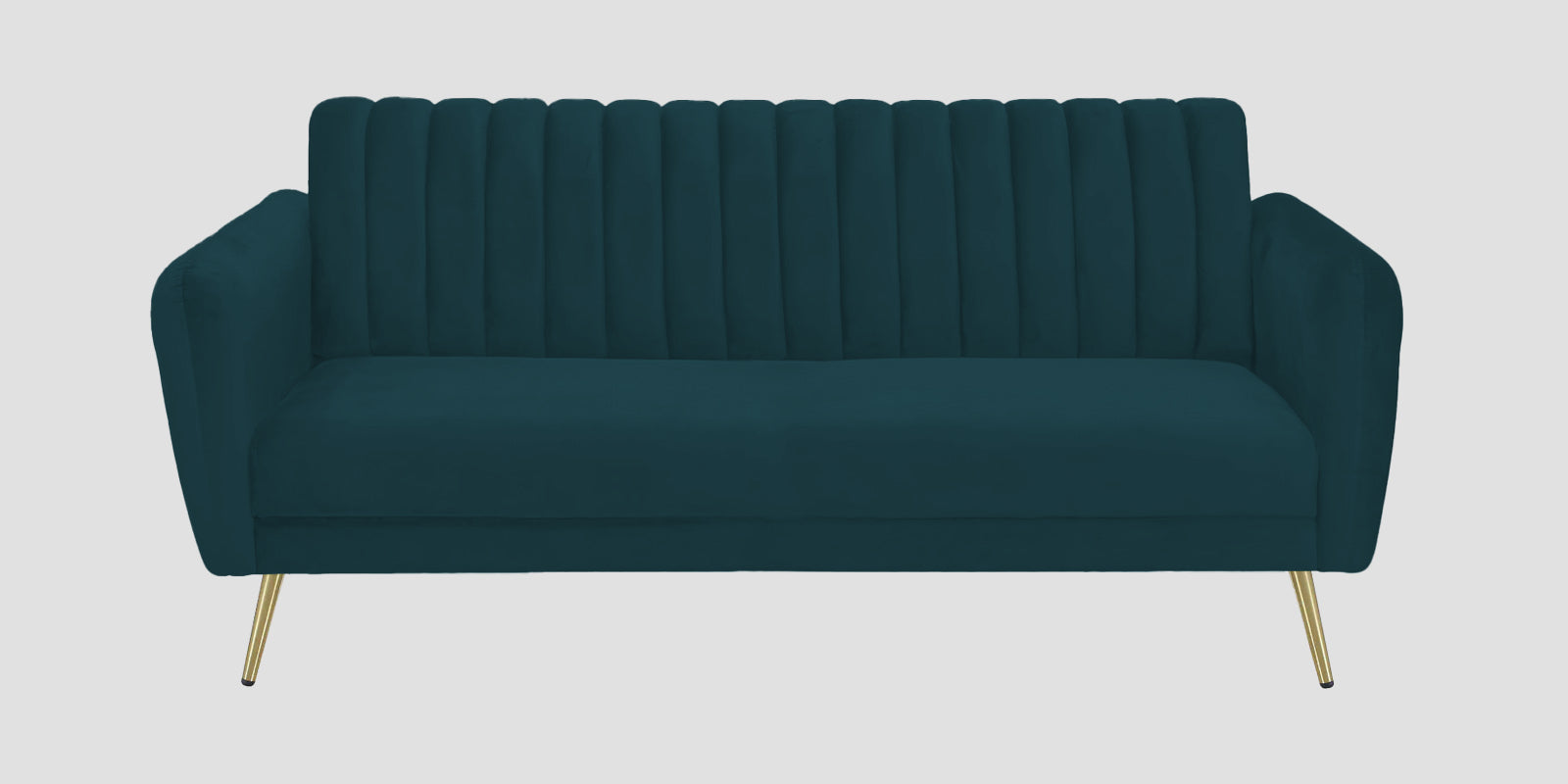 Fidel Velvet 3 Seater Sofa In Arabian Green Colour - Febonic Living