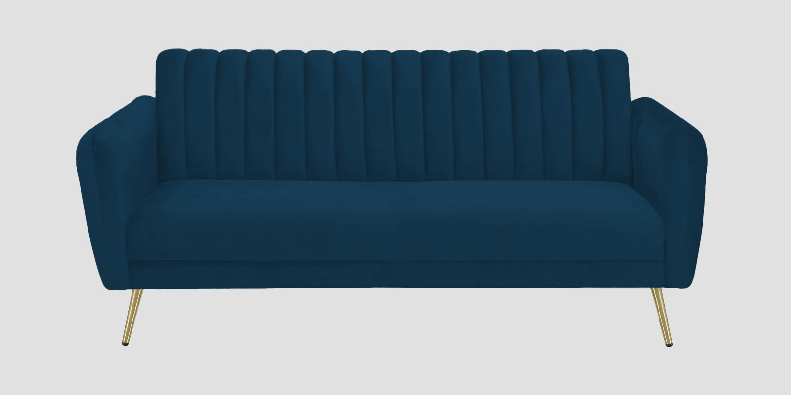 Fidel Velvet 3 Seater Sofa In Azure Blue Colour - Febonic Living
