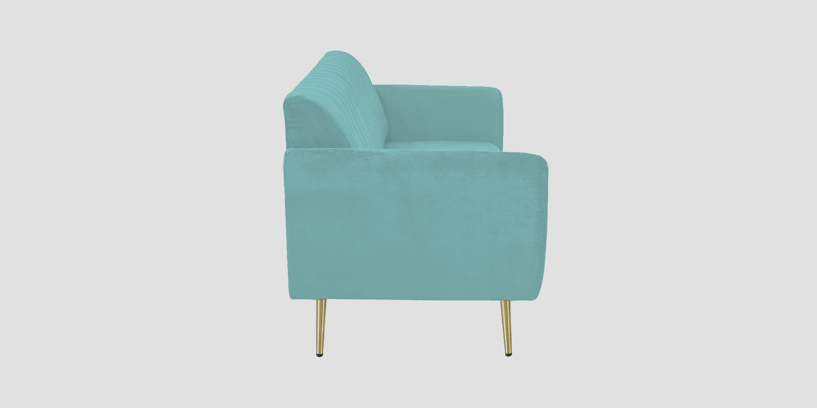 Fidel Velvet 3 Seater Sofa In Barmunda Aqua Colour - Febonic Living