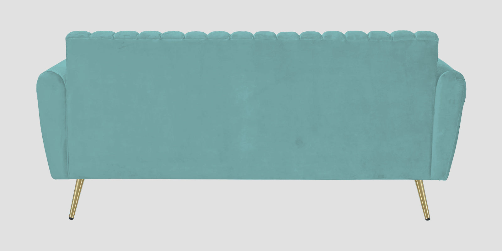 Fidel Velvet 3 Seater Sofa In Barmunda Aqua Colour - Febonic Living