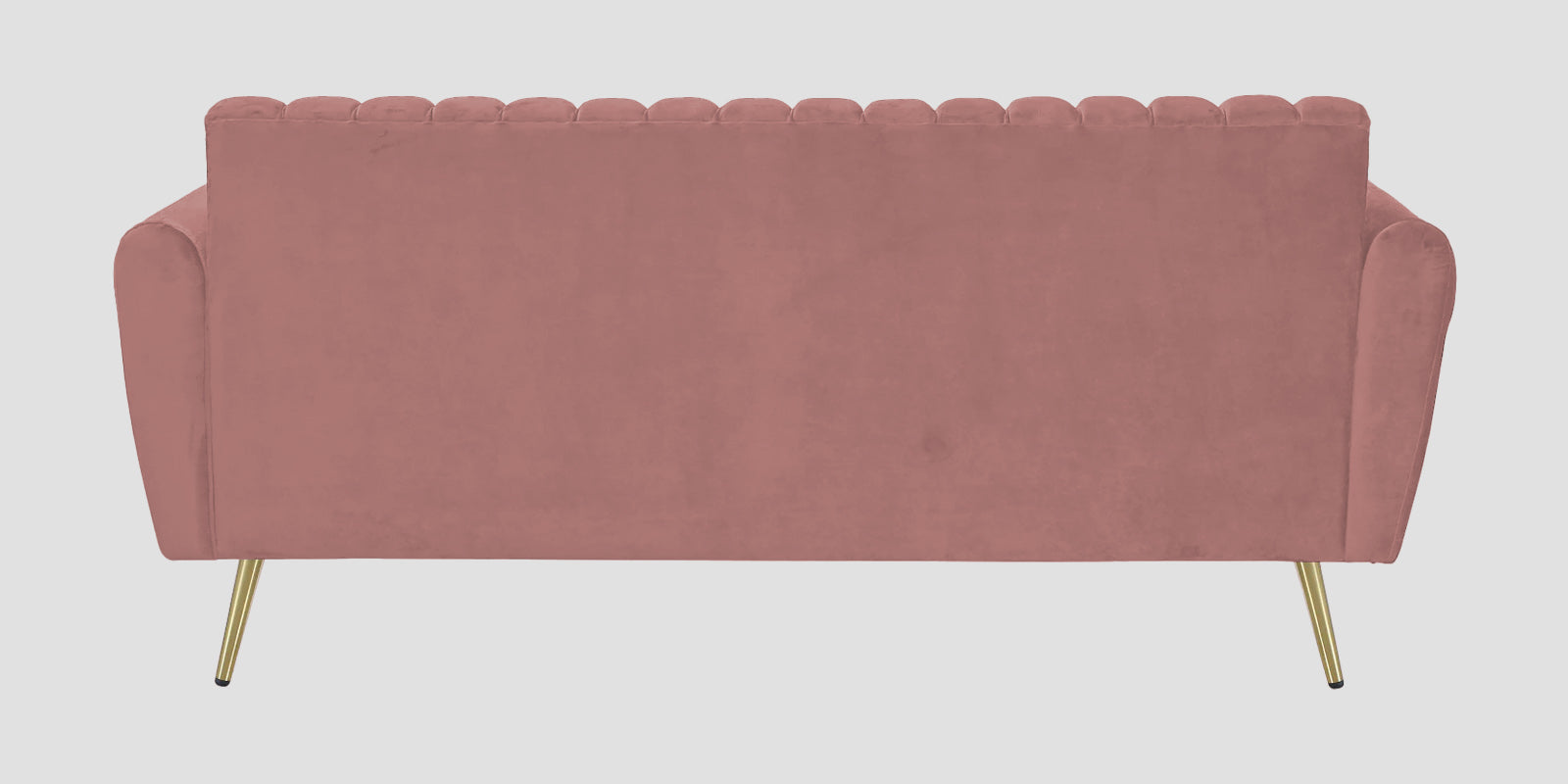 Fidel Velvet 3 Seater Sofa In Blush Pink Colour - Febonic Living