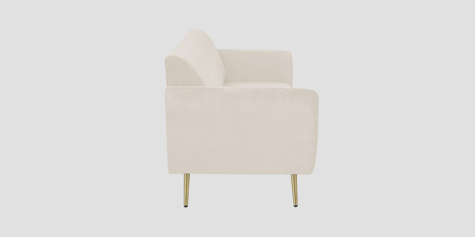 Fidel Velvet 3 Seater Sofa In Camel Beige Colour - Febonic Living