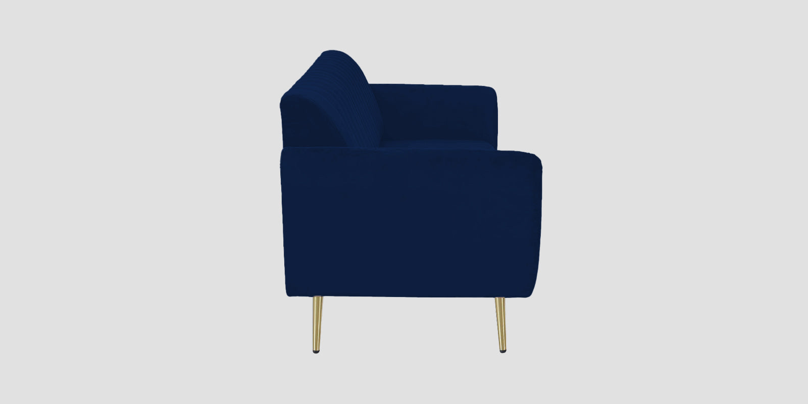 Fidel Velvet 3 Seater Sofa In Dark Blue Colour - Febonic Living