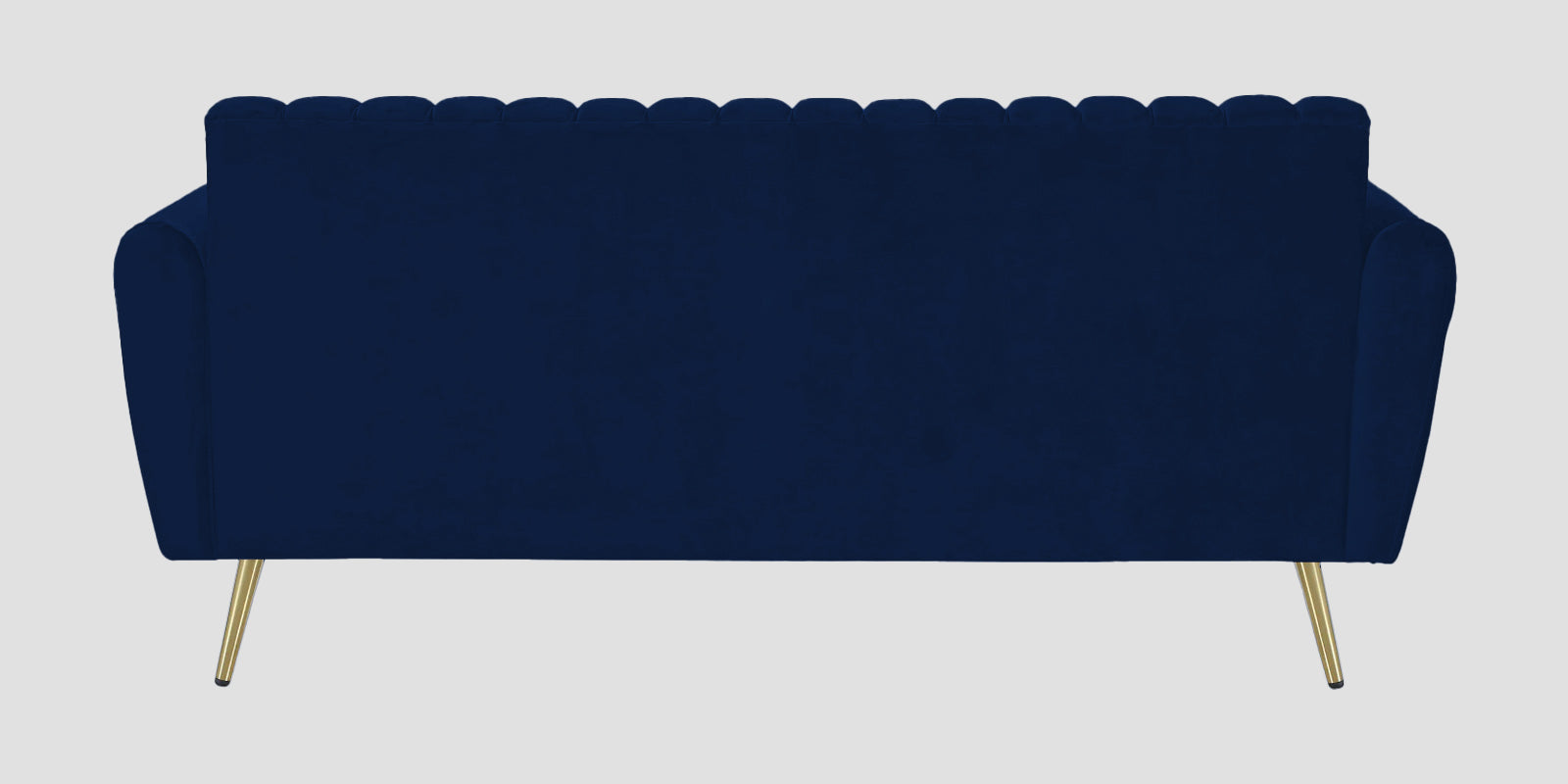 Fidel Velvet 3 Seater Sofa In Dark Blue Colour - Febonic Living