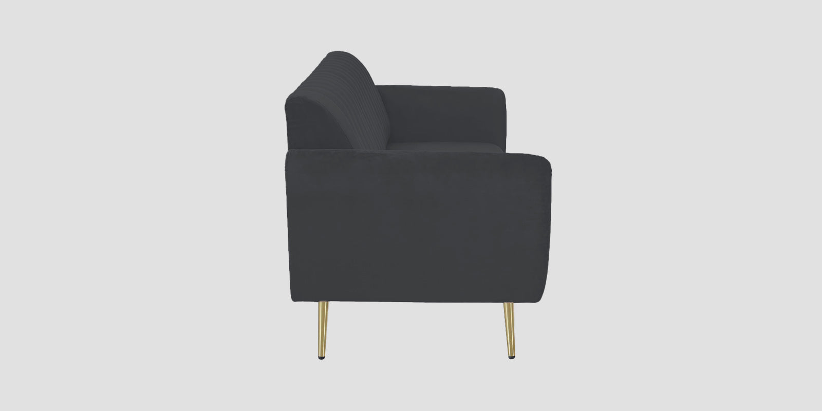 Fidel Velvet 3 Seater Sofa In Davy Grey Colour - Febonic Living