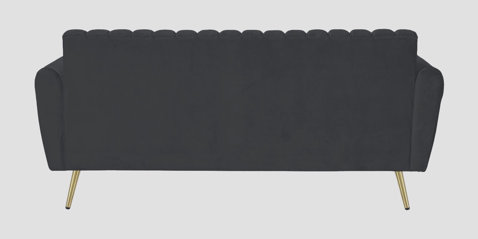 Fidel Velvet 3 Seater Sofa In Davy Grey Colour - Febonic Living