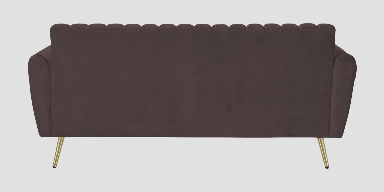 Fidel Velvet 3 Seater Sofa In Mocha Brown Colour - Febonic Living