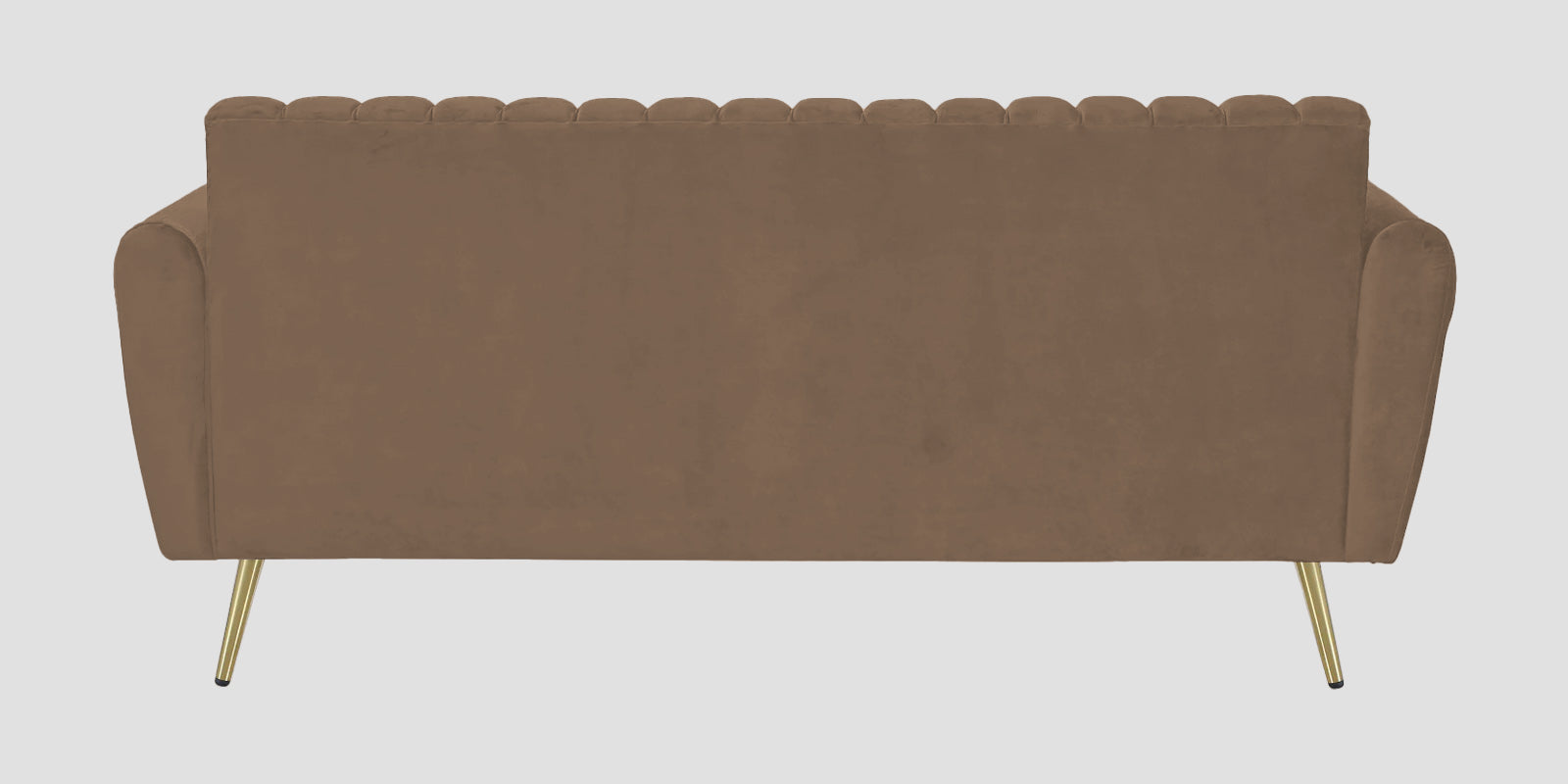 Fidel Velvet 3 Seater Sofa In Mocha Mouse Colour - Febonic Living