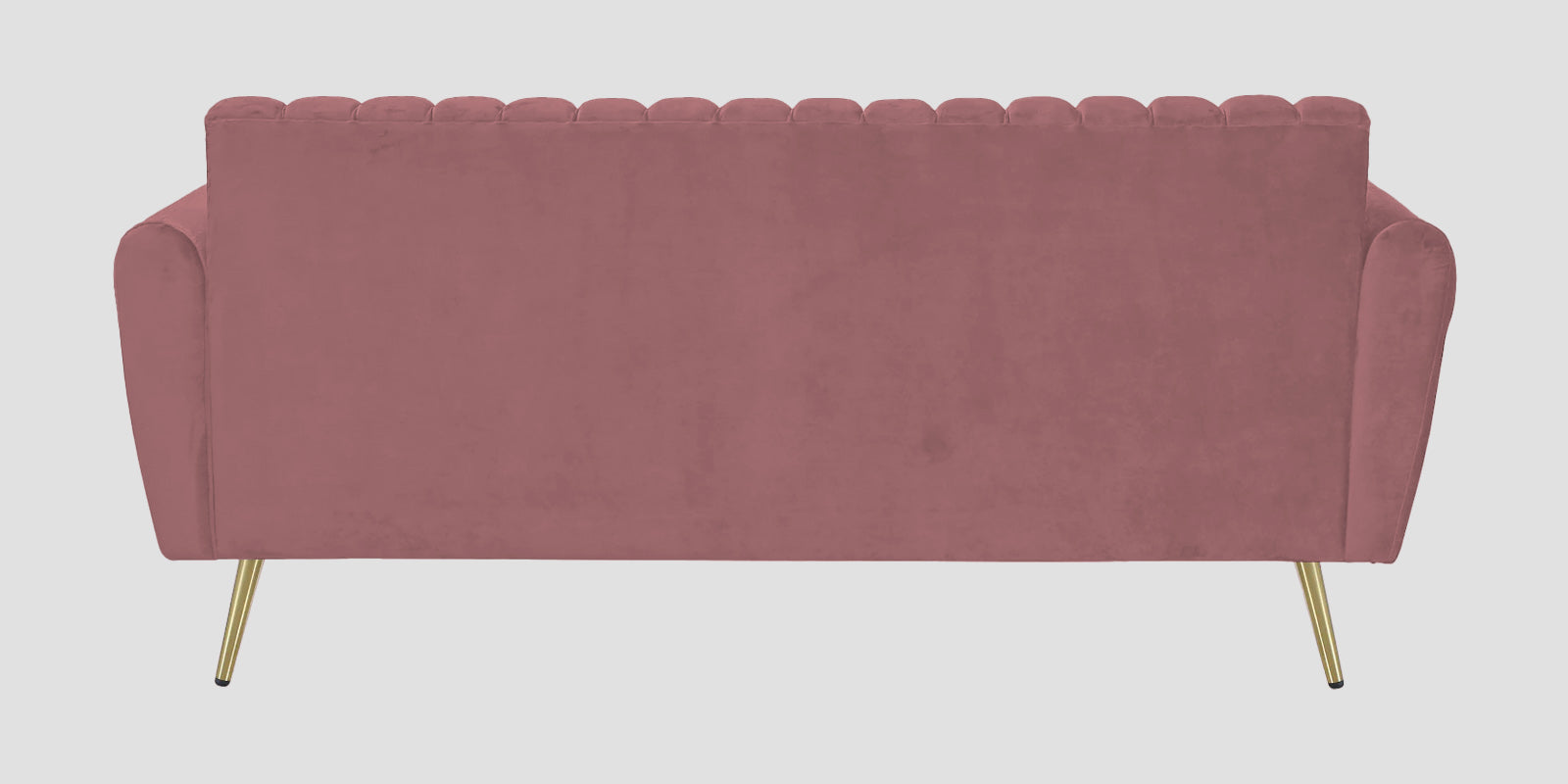 Fidel Velvet 3 Seater Sofa In Rose Pink Colour - Febonic Living