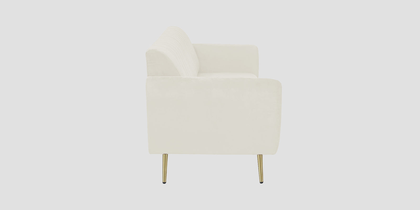 Fidel Velvet 3 Seater Sofa In Warm White Colour - Febonic Living