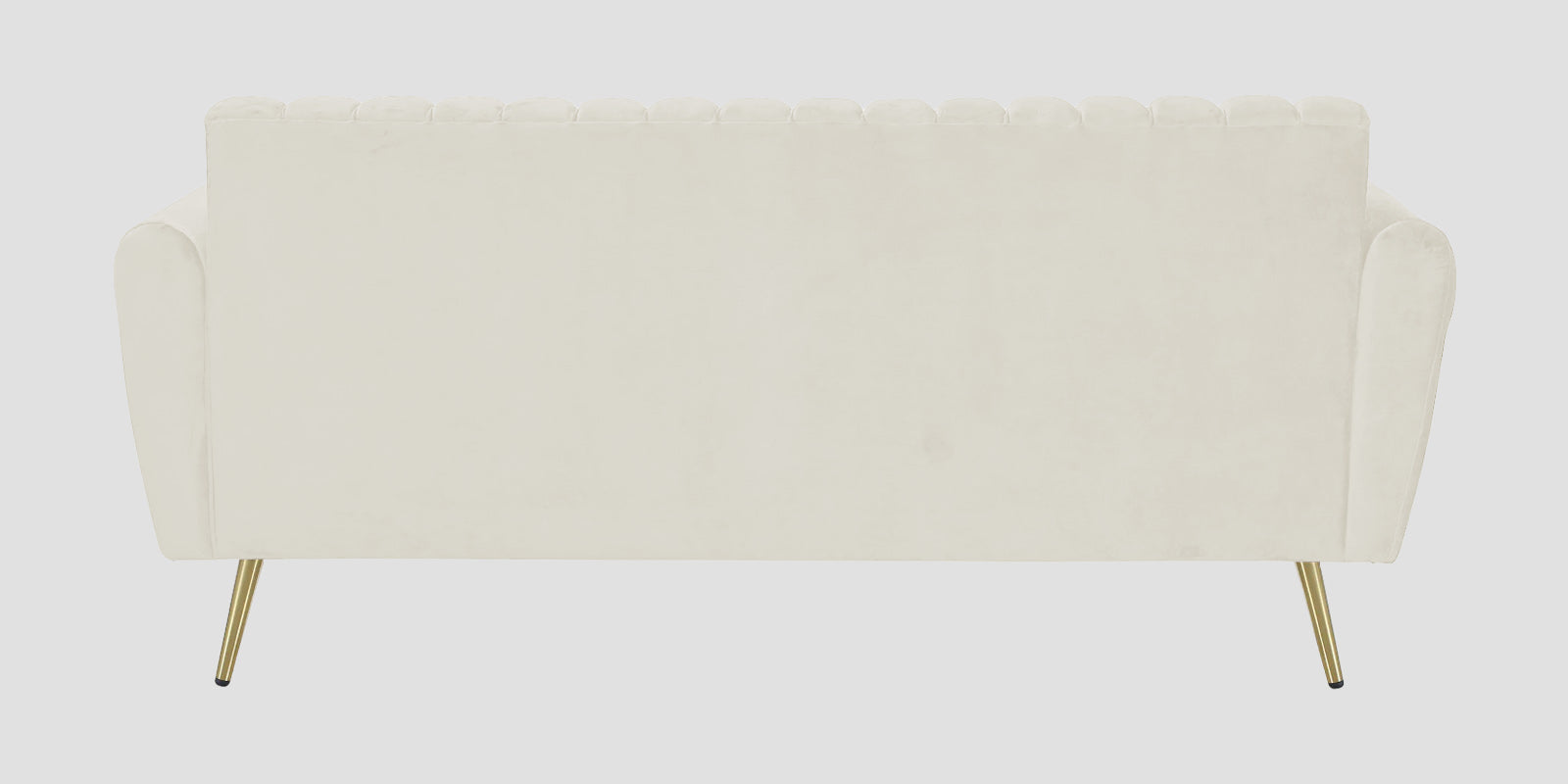 Fidel Velvet 3 Seater Sofa In Warm White Colour - Febonic Living