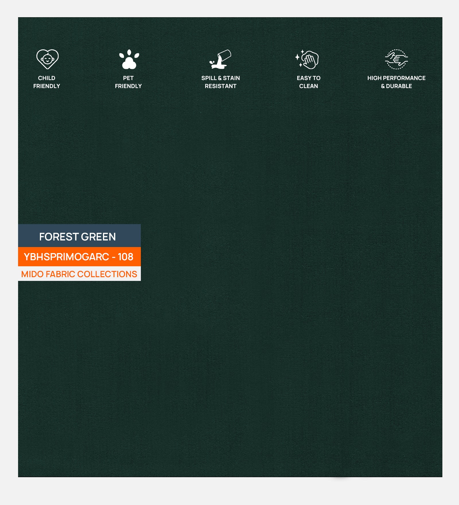 Velvet Mido Fabric Forest Green 108 Code - Febonic Living