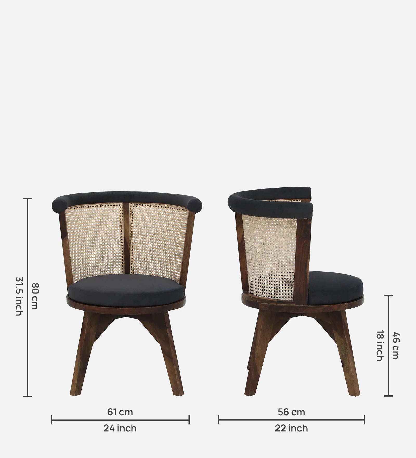 Monro Sheesham Wood Dining Chair In Provincial Teak Finish With Upholstery - Febonic Living