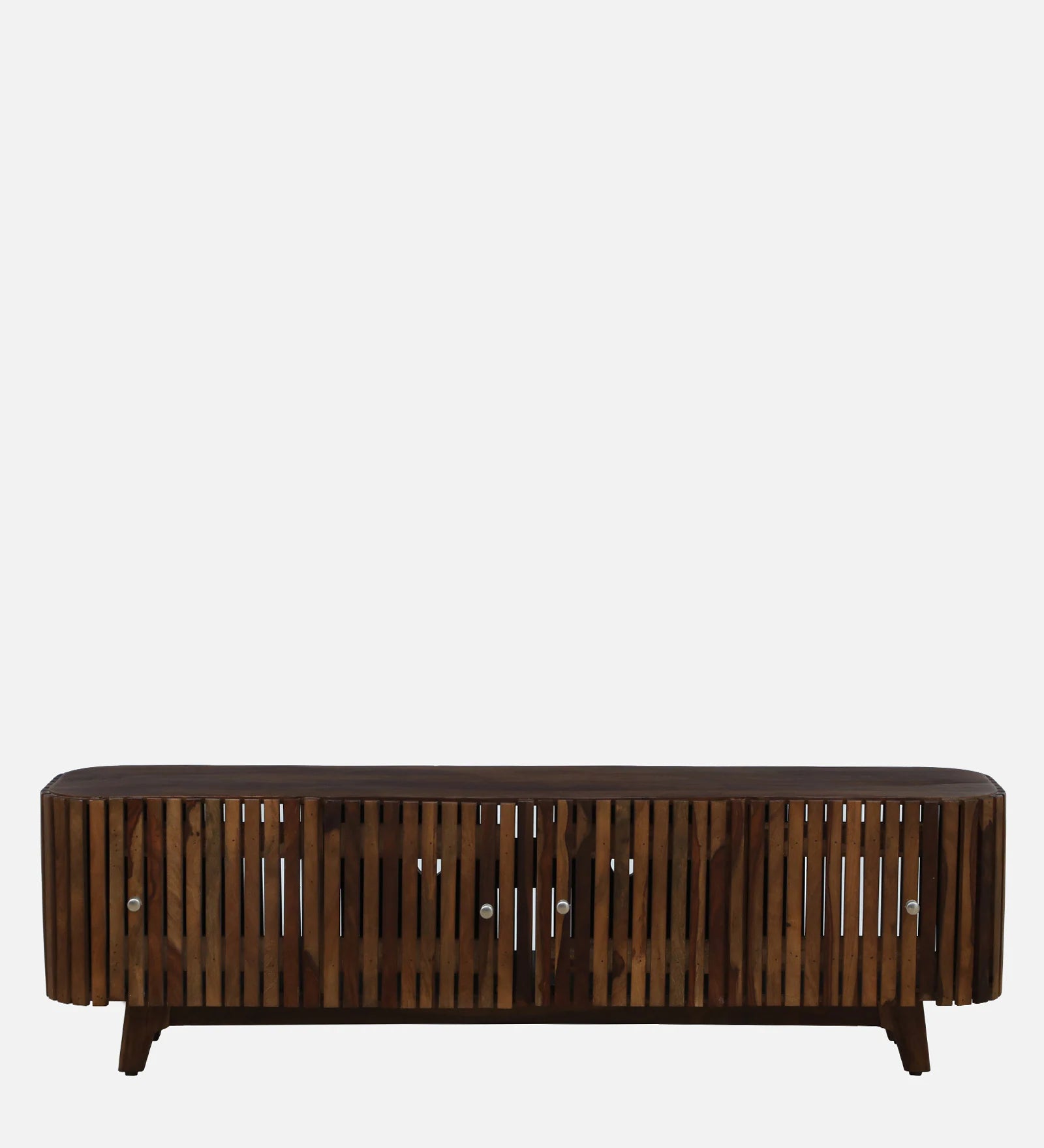 Milini Sheesham Wood TV Console In Provincial Teak Finish For TV's Up To 70 In - Febonic Living