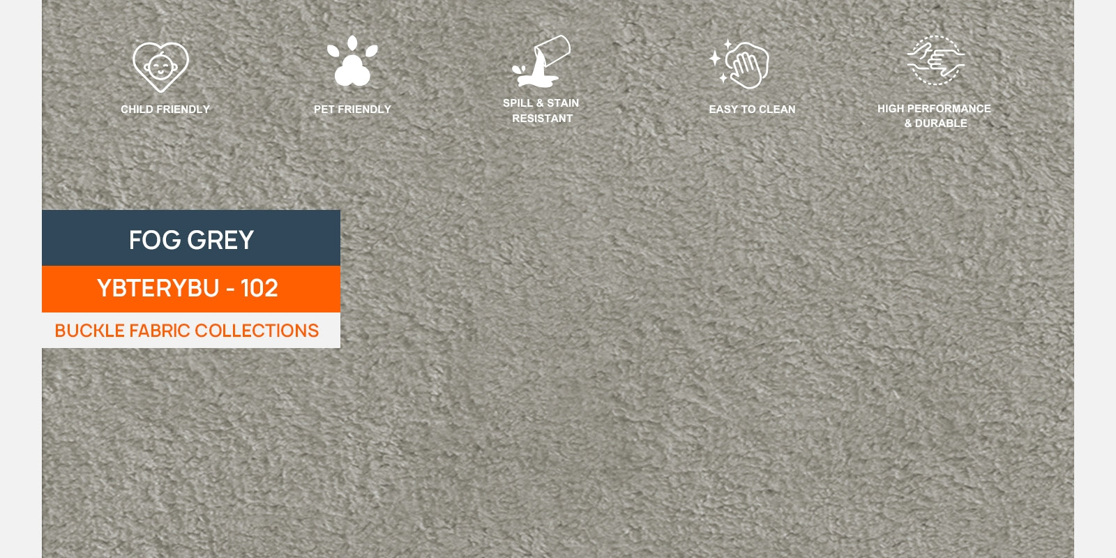 Corny Boucle Fabric 3 Seater Sofa In Fog Grey Colour - Febonic Living