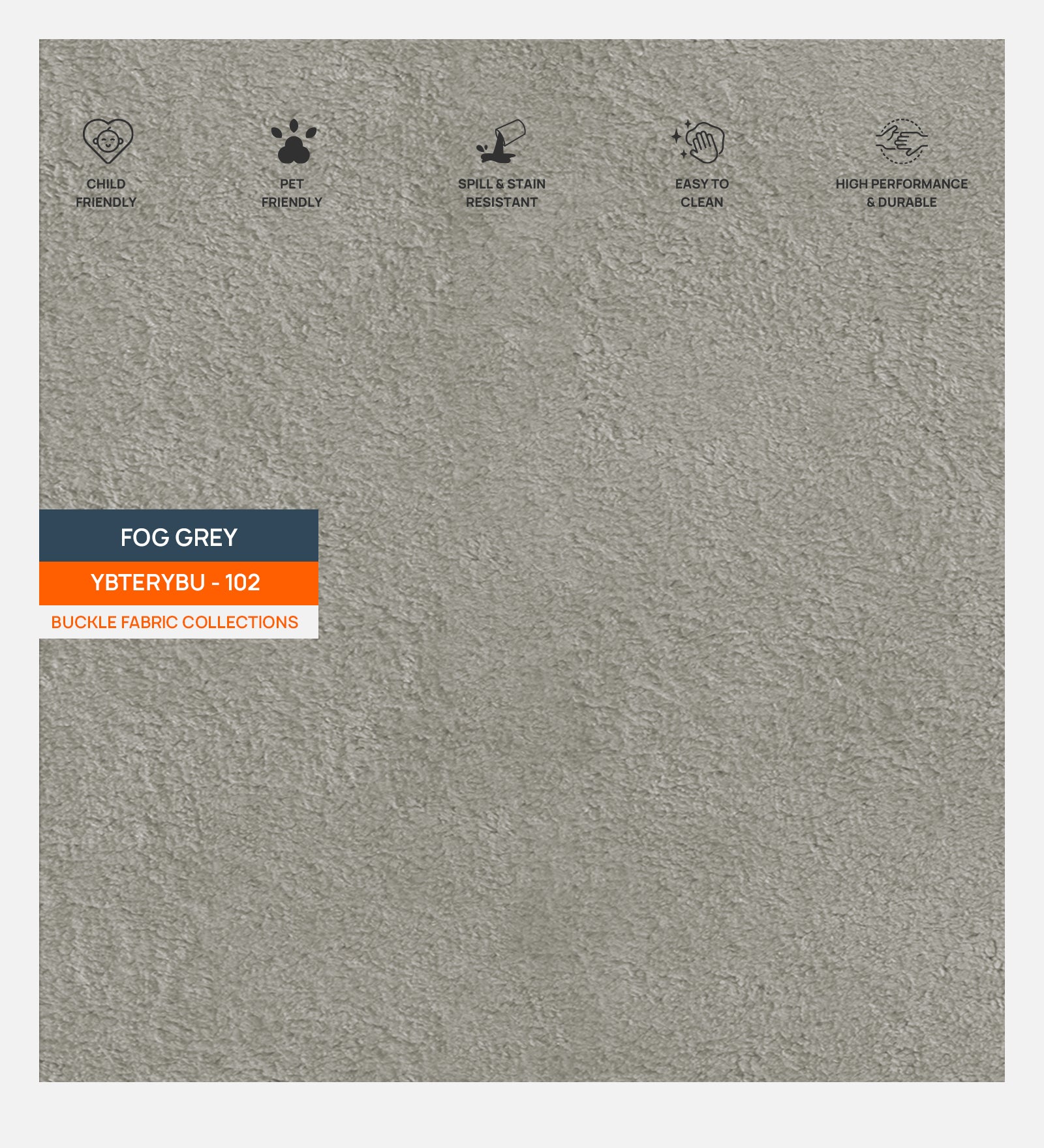 Corny Boucle Fabric 1 Seater Sofa In Fog Grey Colour - Febonic Living