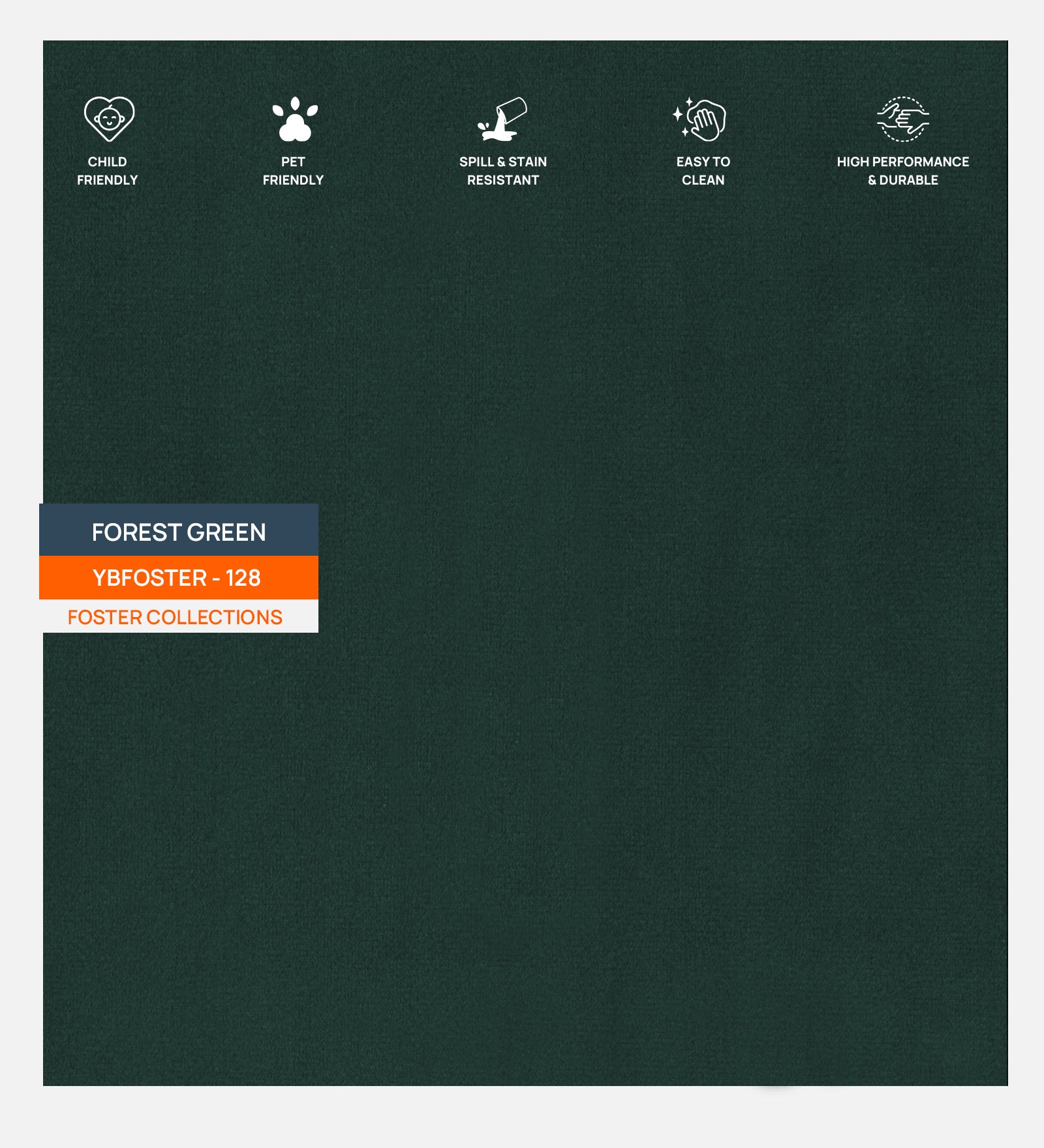 Velvet Foster Fabric Forest Green 128 Code - Febonic Living