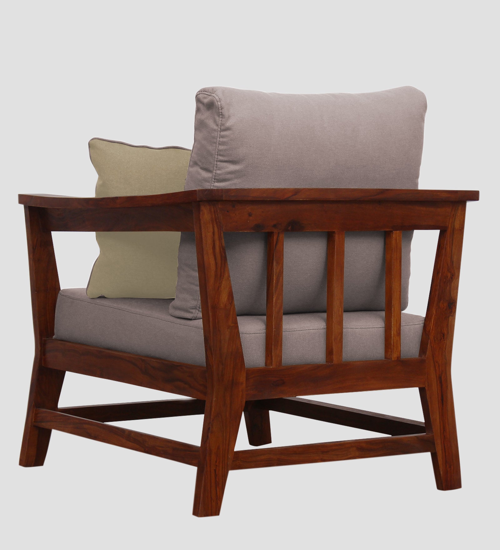 Fuju Fabric 1 Seater Sofa in Crypto Almond Beige Colour - Febonic Living