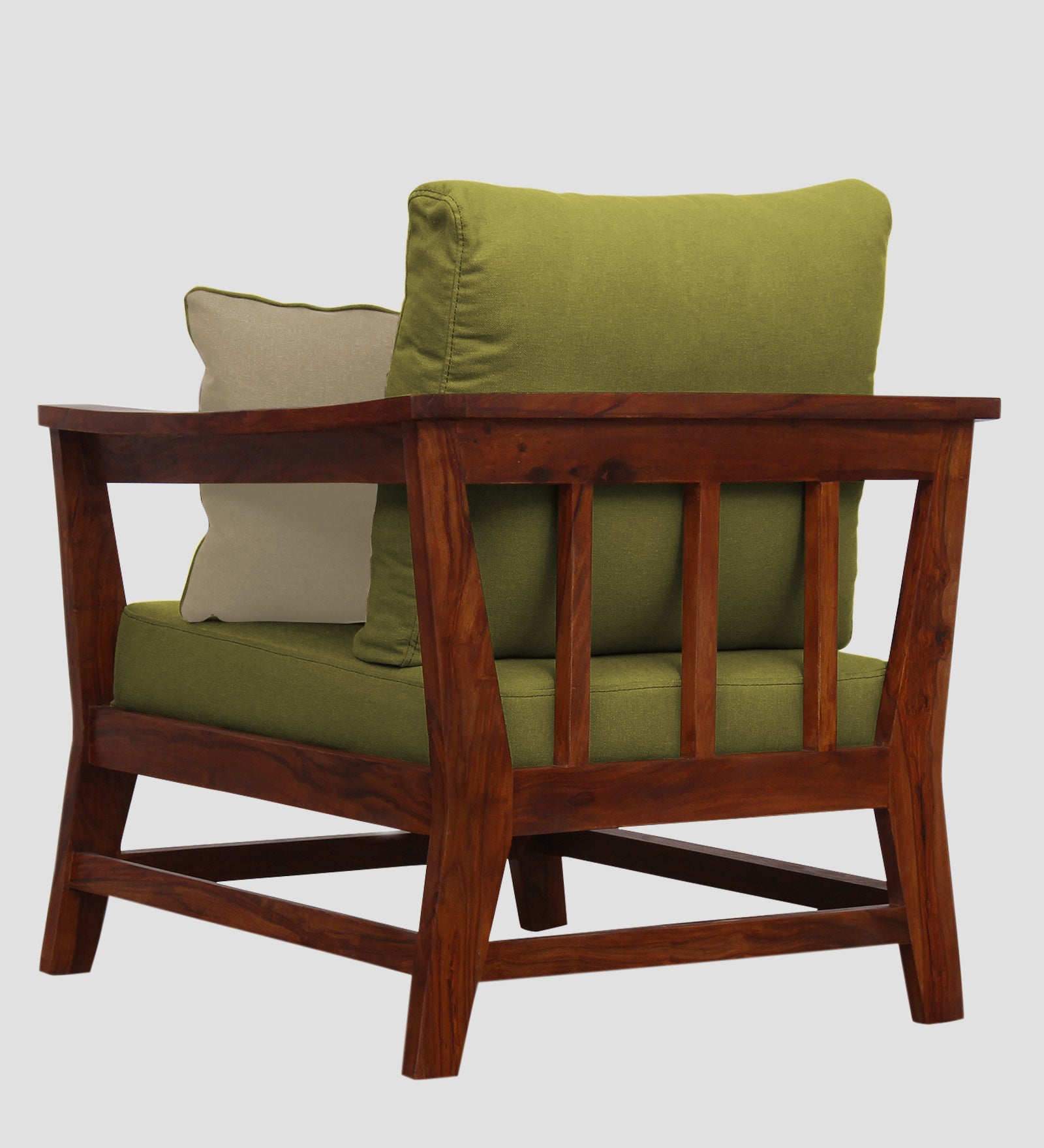 Fuju Fabric 1 Seater Sofa in Crypto Kelly Green Colour - Febonic Living