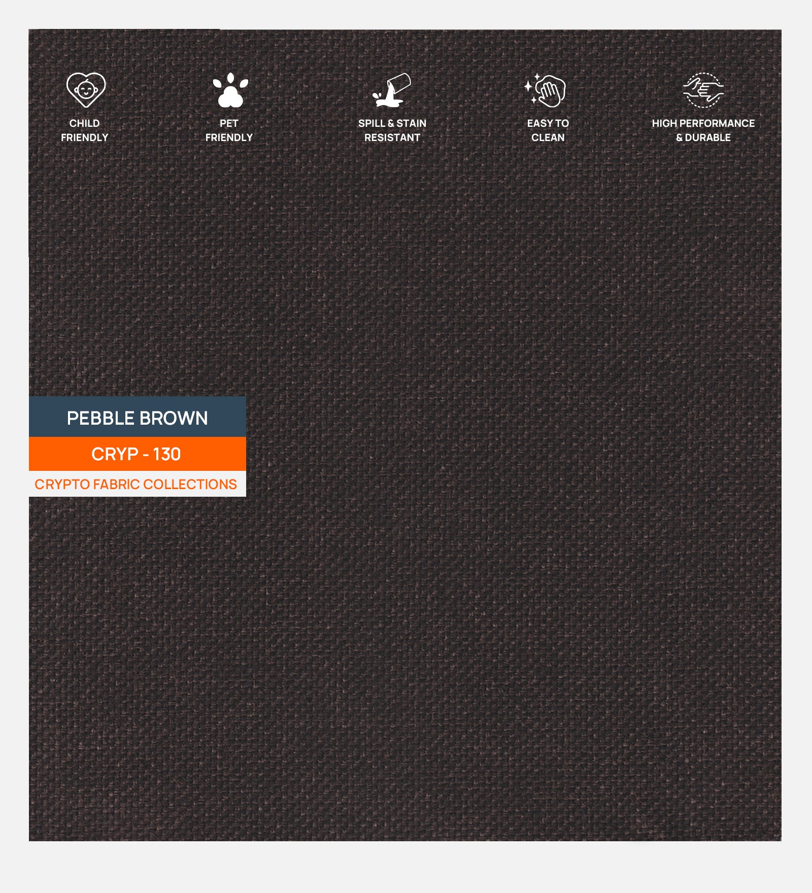 Fuju Fabric 1 Seater Sofa in Crypto Pebble Brown Colour - Febonic Living