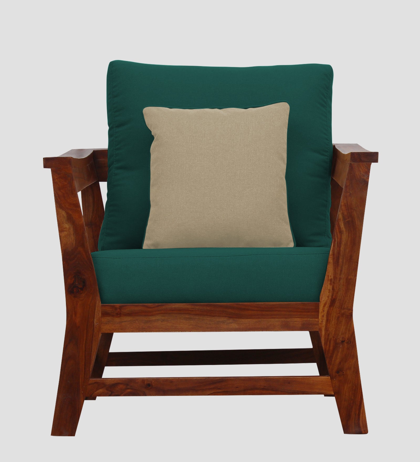 Fuju Fabric 1 Seater Sofa in Crypto Sage Green Colour - Febonic Living