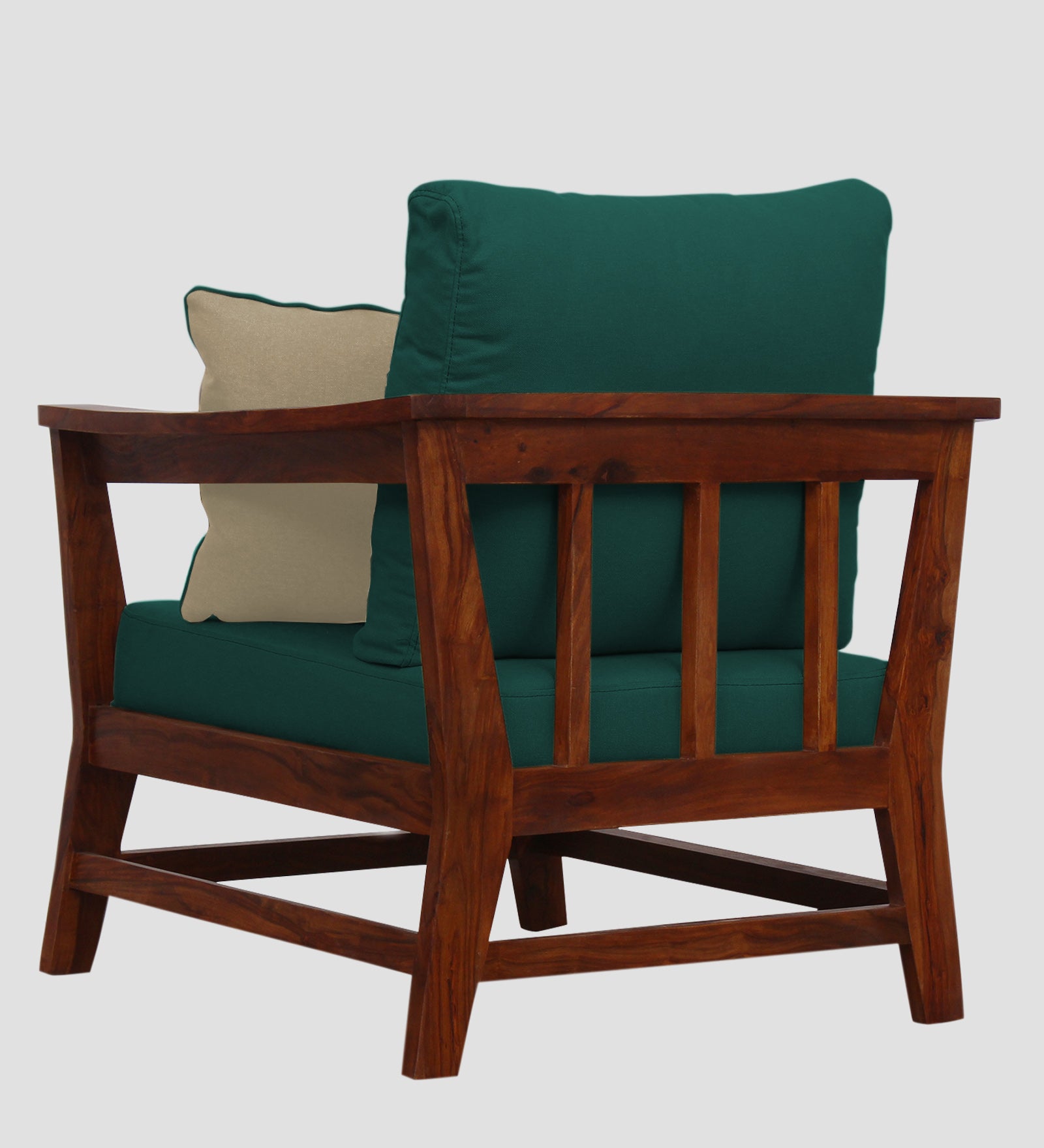 Fuju Fabric 1 Seater Sofa in Crypto Sage Green Colour - Febonic Living