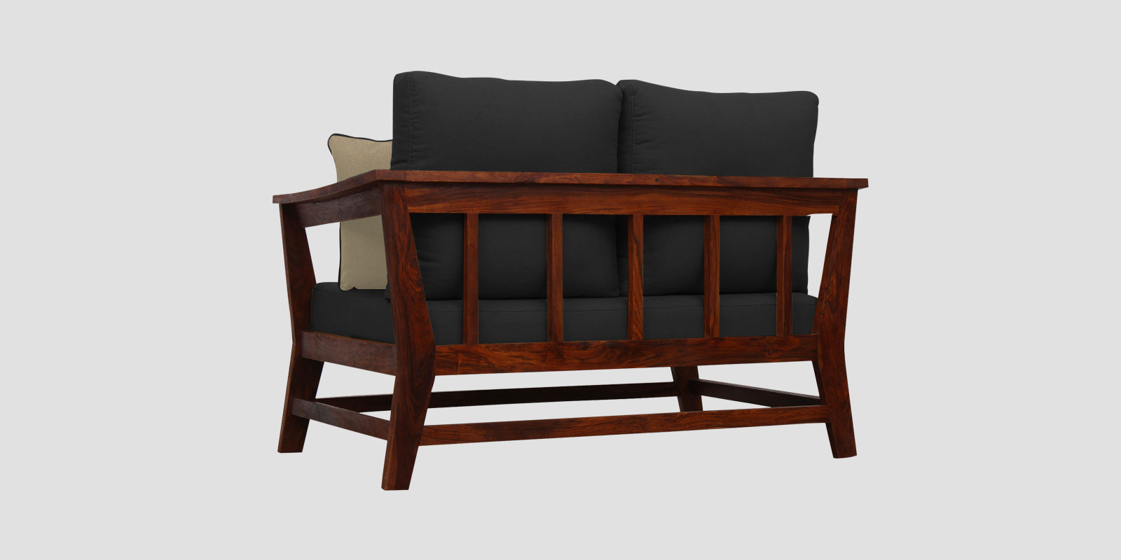 Fuju Fabric 2 Seater Sofa in Crypto Bitter Black Colour - Febonic Living